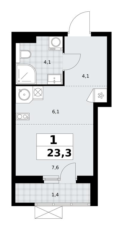 Apartment Sale, 23.3 sq. m. at Buninskie Kvartaly, Akademika Semyonova Street, 22, Moscow, Russia #1 Apartment Sale, 23.3 sq. m. at Buninskie Kvartaly, Akademika Semyonova Street, 22, Moscow, Russia #1
