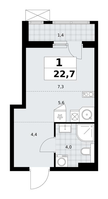 Apartment Sale, 22.7平方米 at Buninskie Kvartaly, Akademika Semyonova Street, 22, Moscow, Russia #2 Apartment Sale, 22.7平方米 at Buninskie Kvartaly, Akademika Semyonova Street, 22, Moscow, Russia #2