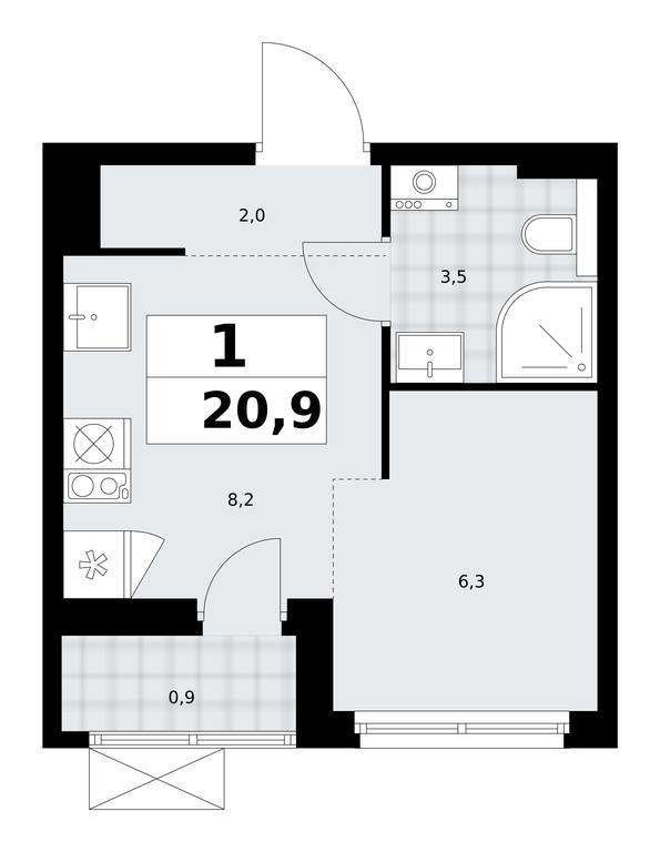 Apartment Sale, 20.9平方米 at Buninskie Kvartaly, Akademika Semyonova Street, 22, Moscow, Russia #1 Apartment Sale, 20.9平方米 at Buninskie Kvartaly, Akademika Semyonova Street, 22, Moscow, Russia #1