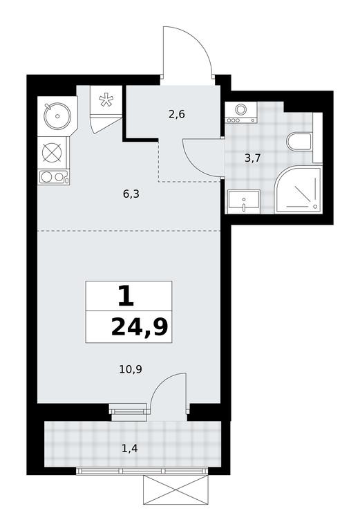 Apartment Sale, 24.9平方米 at Buninskie Kvartaly, Akademika Semyonova Street, 22, Moscow, Russia #2 Apartment Sale, 24.9平方米 at Buninskie Kvartaly, Akademika Semyonova Street, 22, Moscow, Russia #2