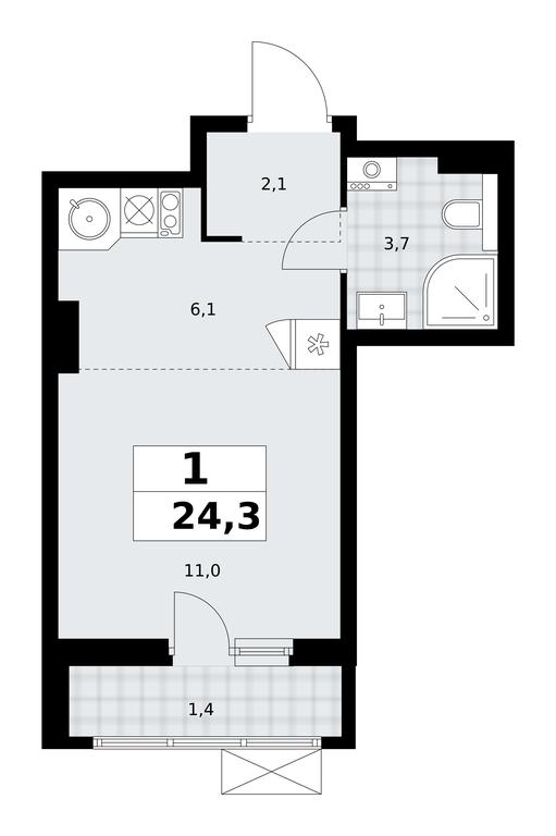 Apartment Sale, 24.3平方米 at Buninskie Kvartaly, Akademika Semyonova Street, 22, Moscow, Russia #2 Apartment Sale, 24.3平方米 at Buninskie Kvartaly, Akademika Semyonova Street, 22, Moscow, Russia #2