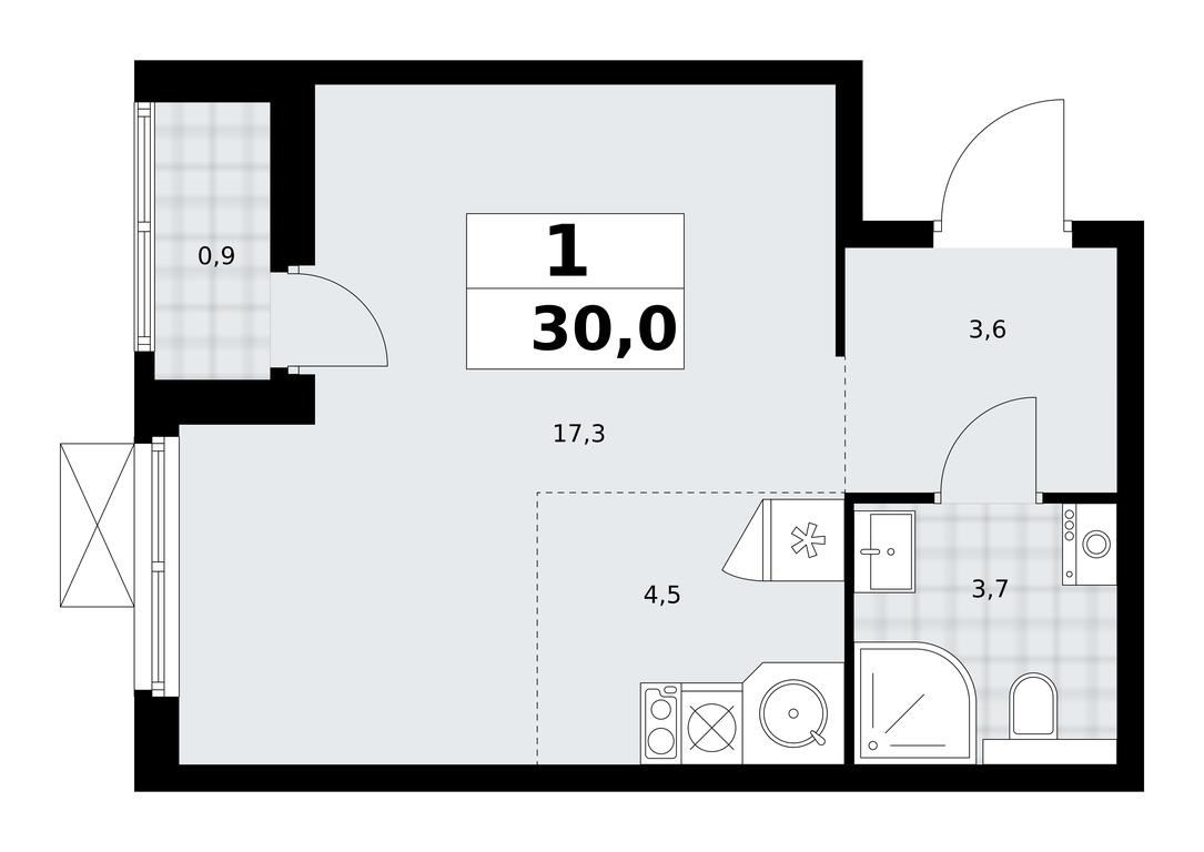 Apartment Sale, 30平方米 at Buninskie Kvartaly, Akademika Semyonova Street, 22, Moscow, Russia #2