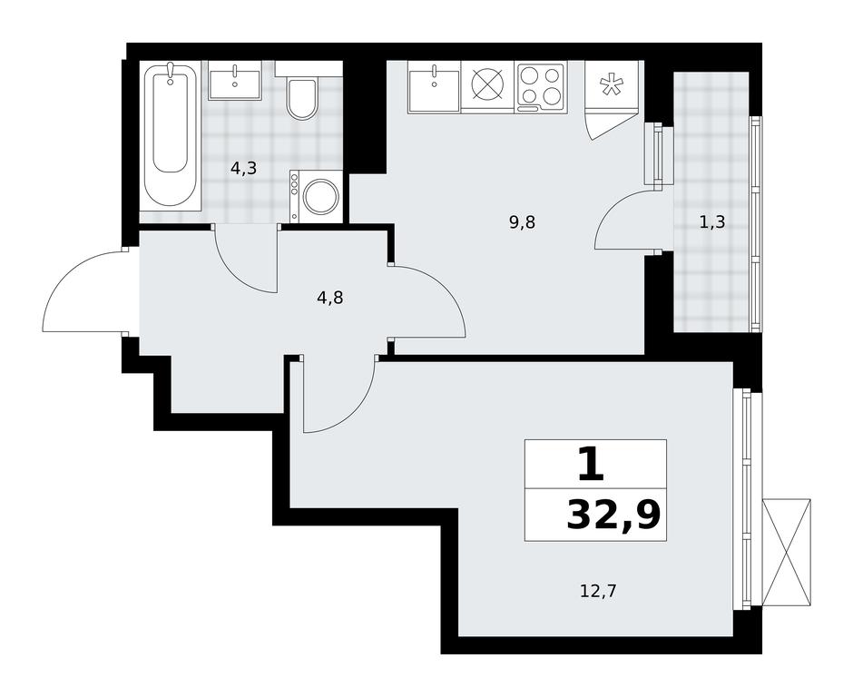 Apartment Sale, 32.9平方米 at Buninskie Kvartaly, Akademika Semyonova Street, 22, Moscow, Russia #1 Apartment Sale, 32.9平方米 at Buninskie Kvartaly, Akademika Semyonova Street, 22, Moscow, Russia #1