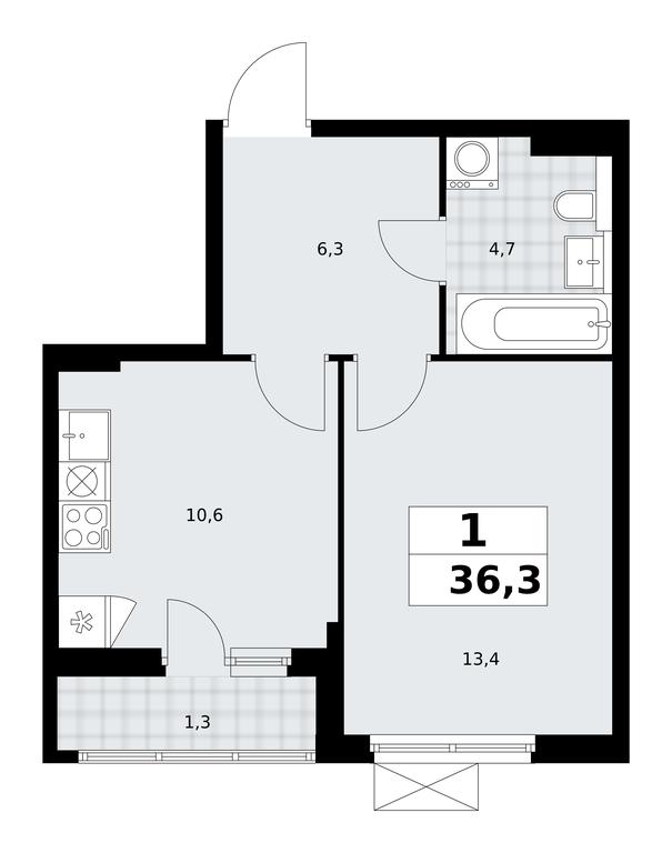 Apartment Sale, 36.3平方米 at Buninskie Kvartaly, Akademika Semyonova Street, 22, Moscow, Russia #1 Apartment Sale, 36.3平方米 at Buninskie Kvartaly, Akademika Semyonova Street, 22, Moscow, Russia #1