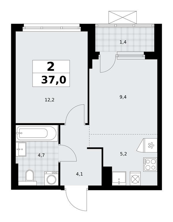 1-BD Apartment Sale, 37 sq. m. at Buninskie Kvartaly, Akademika Semyonova Street, 22, Moscow, Russia #1 1-BD Apartment Sale, 37 sq. m. at Buninskie Kvartaly, Akademika Semyonova Street, 22, Moscow, Russia #1