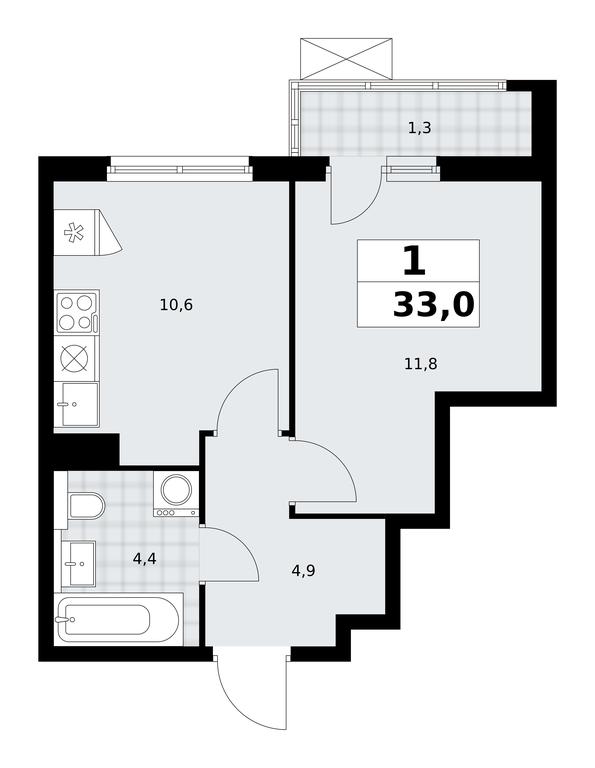 Apartment Sale, 33平方米 at Buninskie Kvartaly, Akademika Semyonova Street, 22, Moscow, Russia #1 Apartment Sale, 33平方米 at Buninskie Kvartaly, Akademika Semyonova Street, 22, Moscow, Russia #1