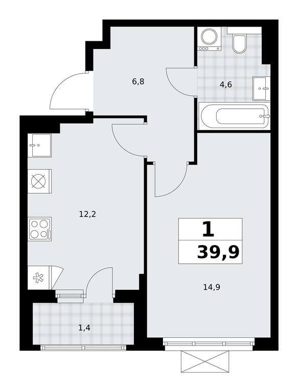 Apartment Sale, 39.9平方米 at Buninskie Kvartaly, Akademika Semyonova Street, 22, Moscow, Russia #2 Apartment Sale, 39.9平方米 at Buninskie Kvartaly, Akademika Semyonova Street, 22, Moscow, Russia #2