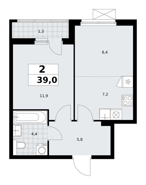 1-BD Apartment Sale, 39平方米 at Buninskie Kvartaly, Akademika Semyonova Street, 22, Moscow, Russia #1 1-BD Apartment Sale, 39平方米 at Buninskie Kvartaly, Akademika Semyonova Street, 22, Moscow, Russia #1