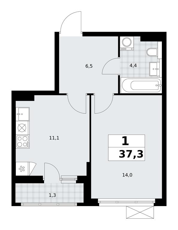 Apartment Sale, 37.3 sq. m. at Buninskie Kvartaly, Akademika Semyonova Street, 22, Moscow, Russia #1