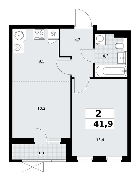 1-BD Apartment Sale, 41.9平方米 at Buninskie Kvartaly, Akademika Semyonova Street, 22, Moscow, Russia #1 1-BD Apartment Sale, 41.9平方米 at Buninskie Kvartaly, Akademika Semyonova Street, 22, Moscow, Russia #1