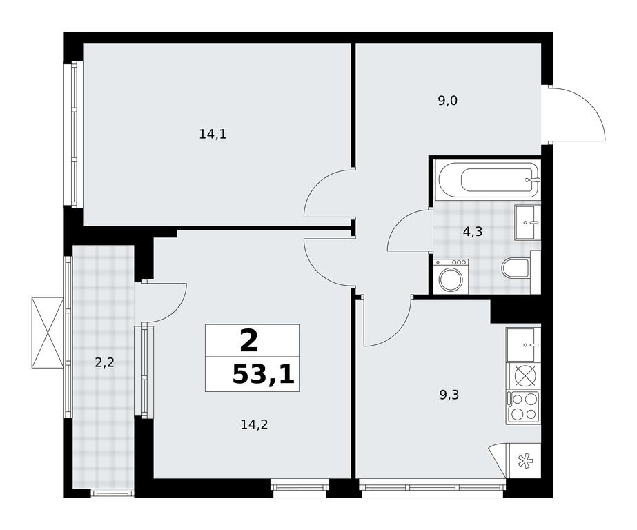1-BD Apartment Sale, 53.1平方米 at Buninskie Kvartaly, Akademika Semyonova Street, 22, Moscow, Russia #1 1-BD Apartment Sale, 53.1平方米 at Buninskie Kvartaly, Akademika Semyonova Street, 22, Moscow, Russia #1