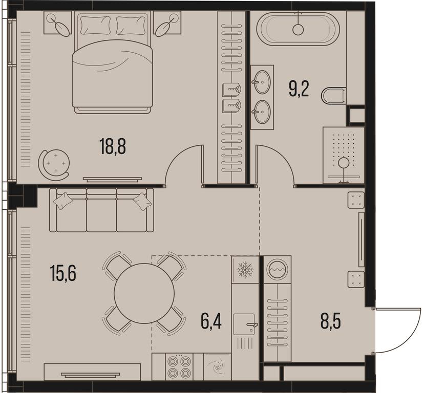 1-BD Apartment Sale, 58.5 sq. m. at High Life, Letnikovskaya Street, 11/10с1, Moscow, Russia #1 1-BD Apartment Sale, 58.5 sq. m. at High Life, Letnikovskaya Street, 11/10с1, Moscow, Russia #1