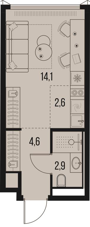 Apartment Sale, 24.2平方米 at High Life, Letnikovskaya Street, 11/10с1, Moscow, Russia #1 Apartment Sale, 24.2平方米 at High Life, Letnikovskaya Street, 11/10с1, Moscow, Russia #1