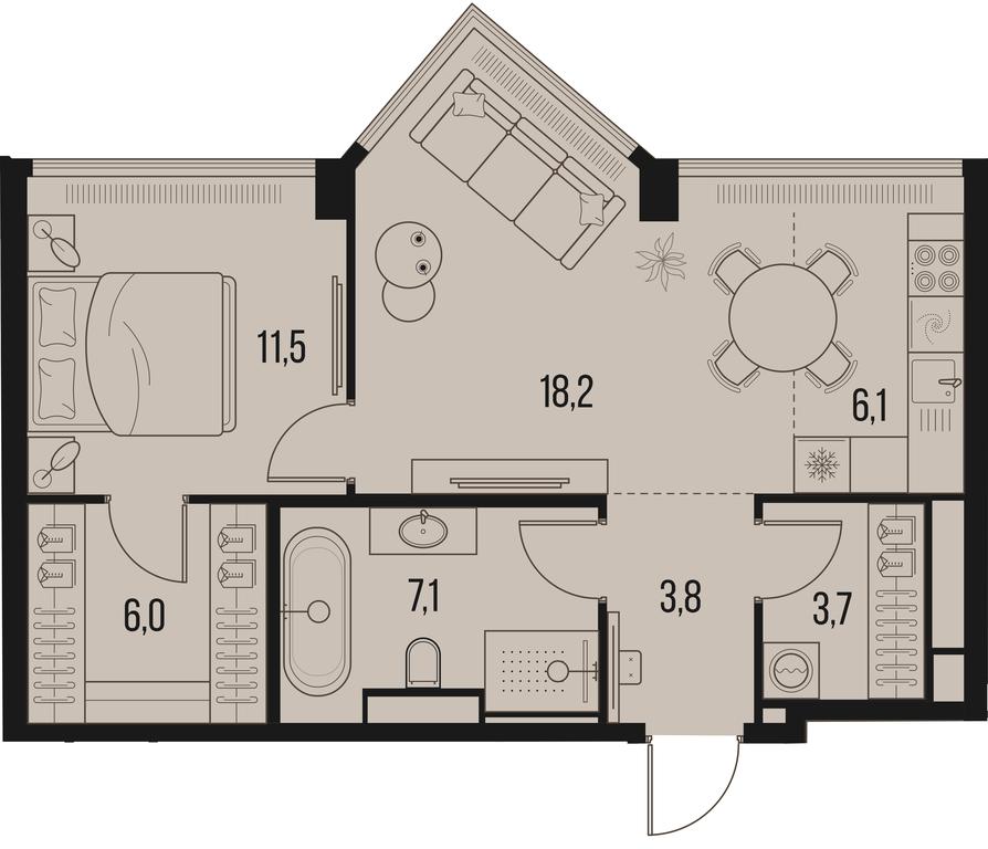 1-BD Apartment Sale, 56.4 sq. m. at High Life, Letnikovskaya Street, 11/10с1, Moscow, Russia #1 1-BD Apartment Sale, 56.4 sq. m. at High Life, Letnikovskaya Street, 11/10с1, Moscow, Russia #1