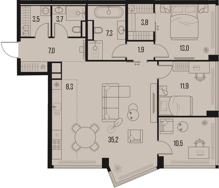 3-BD Apartment Sale, 106.1 sq. m. at High Life, Letnikovskaya Street, 11/10с1, Moscow, Russia #1 3-BD Apartment Sale, 106.1 sq. m. at High Life, Letnikovskaya Street, 11/10с1, Moscow, Russia #1