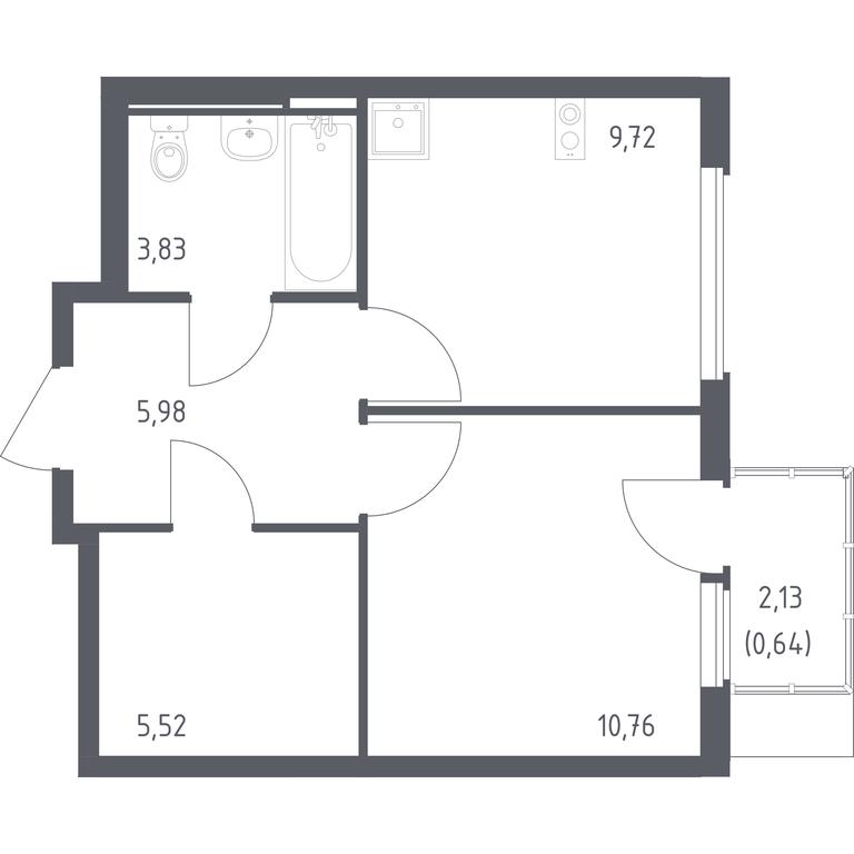 Apartment Sale, 36.45 sq. m. at Ostafevo, Ostafyevskoe Highway, 12к1, Ryazanovskoe Settlement, Moscow, Russia #1