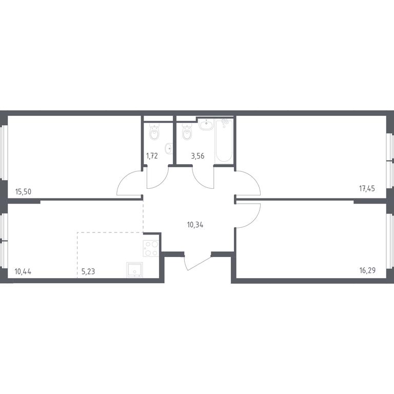 2-BD Apartment Sale, 80.53 sq. m. at Ostafevo, Ostafyevskoe Highway, 12к1, Ryazanovskoe Settlement, Moscow, Russia #1 2-BD Apartment Sale, 80.53 sq. m. at Ostafevo, Ostafyevskoe Highway, 12к1, Ryazanovskoe Settlement, Moscow, Russia #1