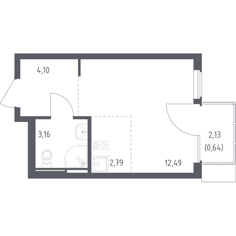 Apartment Sale, 23.18平方米 at Ostafevo, Ostafyevskoe Highway, 12к1, Ryazanovskoe Settlement, Moscow, Russia #1