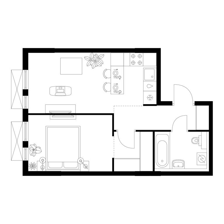 1-BD Apartment Sale, 38 sq. m. at Salarevo Park, Salaryevskaya Street, 8к1, Moskovskiy Settlement, Moscow, Russia #1