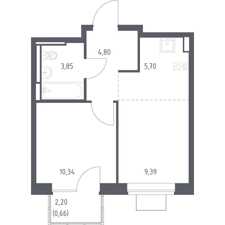 Apartment Sale, 34.74 sq. m. at Bogdanovskiy Les, derevnya Bogdanikha, Leninskiy City District, Moscow Region, Russia #1 Apartment Sale, 34.74 sq. m. at Bogdanovskiy Les, derevnya Bogdanikha, Leninskiy City District, Moscow Region, Russia #1