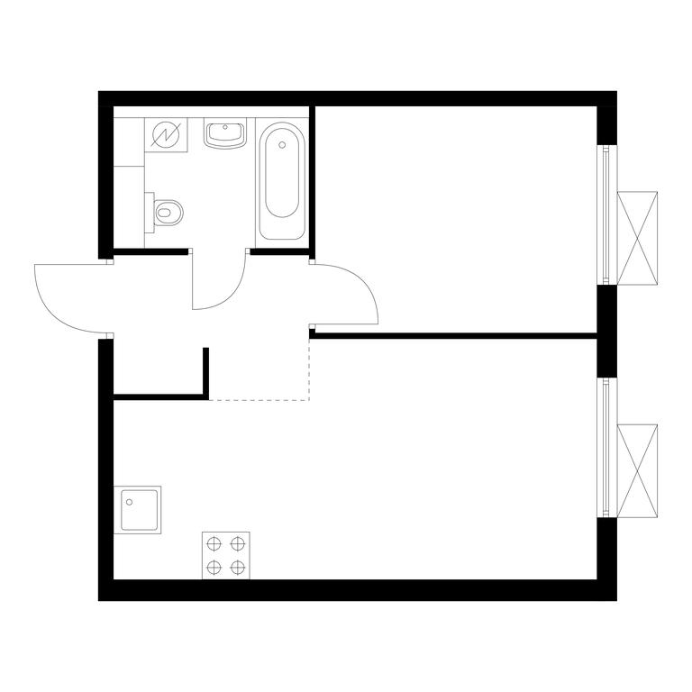 1-BD Apartment Sale, 35.9平方米 at Liublinskiy Park, Lyublinskaya Street, 78к2, Moscow, Russia #1 1-BD Apartment Sale, 35.9平方米 at Liublinskiy Park, Lyublinskaya Street, 78к2, Moscow, Russia #1