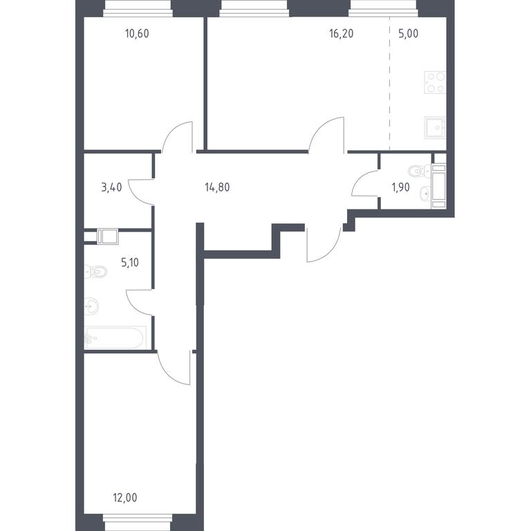 1-BD Apartment Sale, 69 sq. m. at Eko Bunino, prospekt Kuprina, 34к1, Sosenskoye Settlement, Moscow, Russia #1 1-BD Apartment Sale, 69 sq. m. at Eko Bunino, prospekt Kuprina, 34к1, Sosenskoye Settlement, Moscow, Russia #1