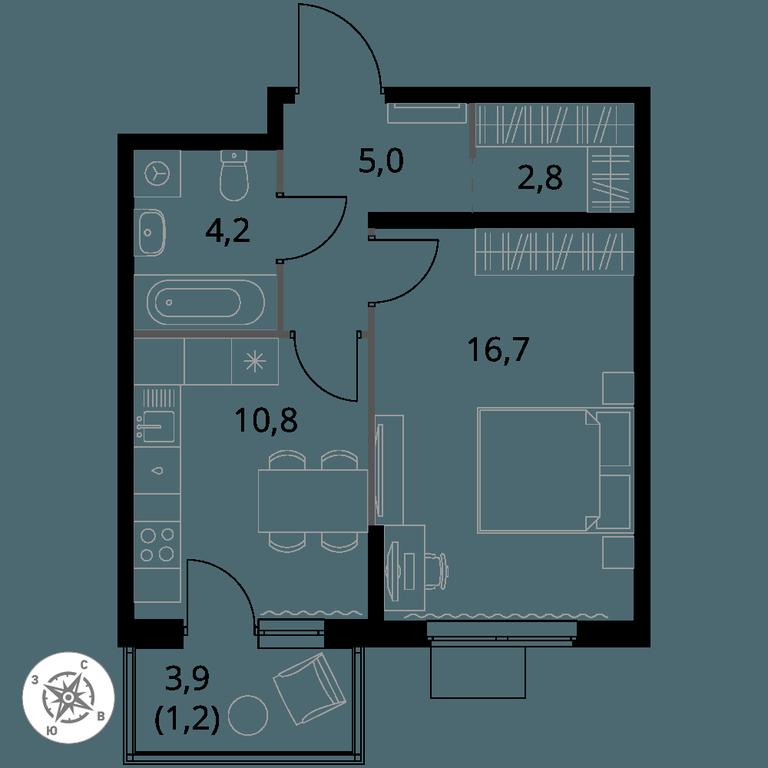 1-BD Apartment Sale, 40.7 sq. m. at 1 Izmajlovskij, Montazhnaya Street, 8с13, Moscow, Russia #1 1-BD Apartment Sale, 40.7 sq. m. at 1 Izmajlovskij, Montazhnaya Street, 8с13, Moscow, Russia #1