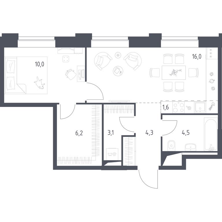 Apartment Sale, 45.35 sq. m. at Vereiskaya 41, Vereyskaya Street, 41, Moscow, Russia #1