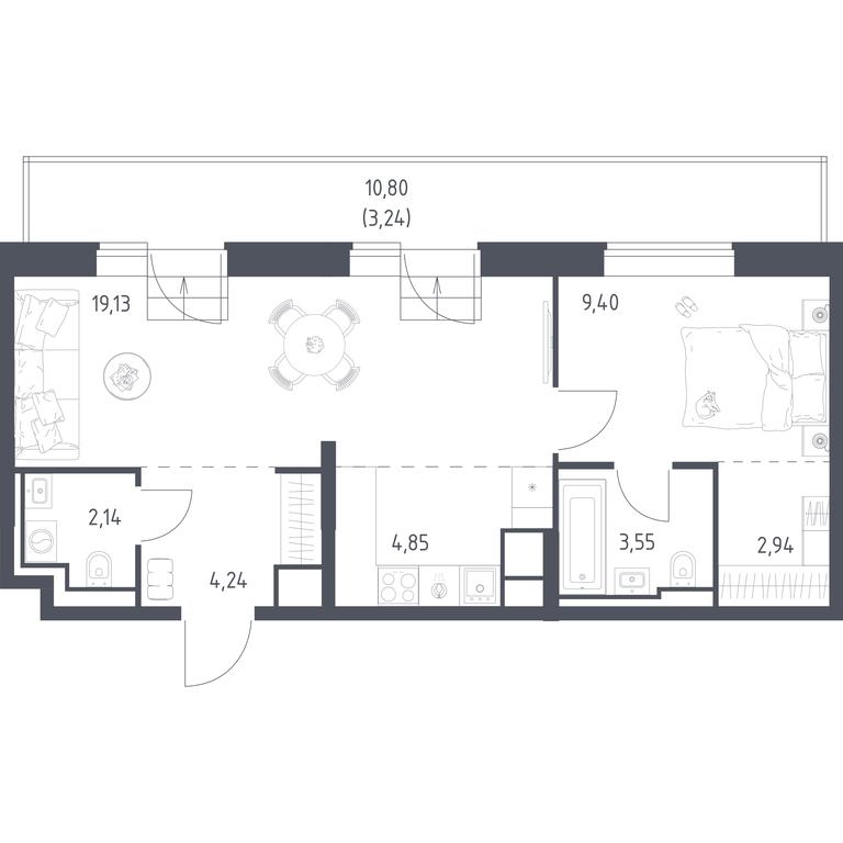 Apartment Sale, 49.49平方米 at Vereiskaya 41, Vereyskaya Street, 41, Moscow, Russia #2 Apartment Sale, 49.49平方米 at Vereiskaya 41, Vereyskaya Street, 41, Moscow, Russia #2