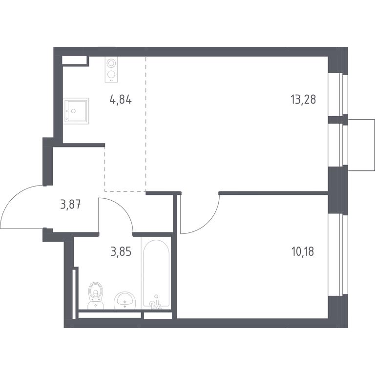 Apartment Sale, 36.02 sq. m. at Bogdanovskiy Les, derevnya Bogdanikha, Leninskiy City District, Moscow Region, Russia #1 Apartment Sale, 36.02 sq. m. at Bogdanovskiy Les, derevnya Bogdanikha, Leninskiy City District, Moscow Region, Russia #1