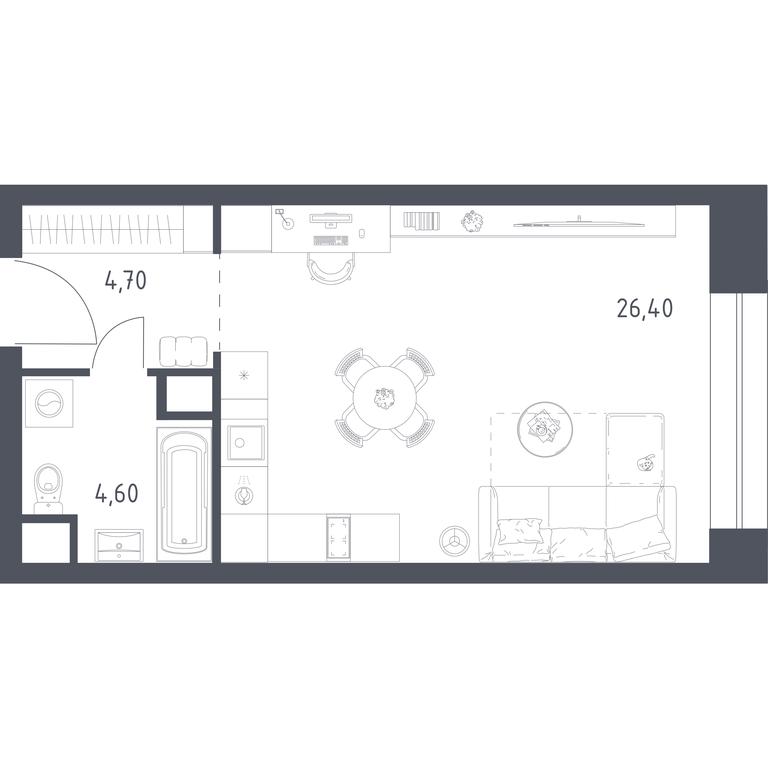 Apartment Sale, 35.7 sq. m. at Stremyannyj 2, Stremyanniy Lane, 2, Moscow, Russia #2 Apartment Sale, 35.7 sq. m. at Stremyannyj 2, Stremyanniy Lane, 2, Moscow, Russia #2