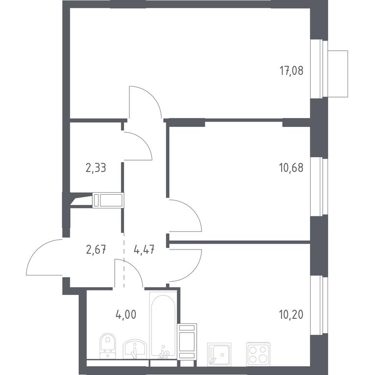 1-BD Apartment Sale, 51.43平方米 at Piatnitskie Luga, Pyatnitskoye Highway, 2, derevnya Yurlovo, Solnechnogorsk City District, Moscow Region, Russia #1 1-BD Apartment Sale, 51.43平方米 at Piatnitskie Luga, Pyatnitskoye Highway, 2, derevnya Yurlovo, Solnechnogorsk City District, Moscow Region, Russia #1