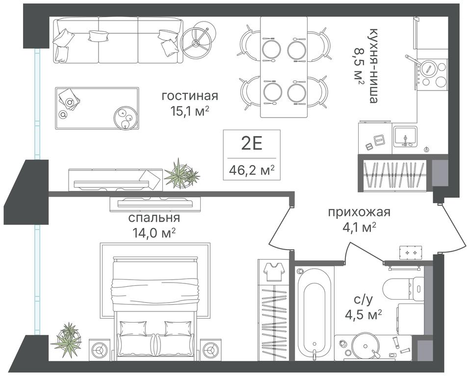 1-BD Apartment Sale, 46.2 sq. m. at Petrovskiy Park II, Stary Petrovsko-Razumovsky Drive, 1/23, Moscow, Russia #2 1-BD Apartment Sale, 46.2 sq. m. at Petrovskiy Park II, Stary Petrovsko-Razumovsky Drive, 1/23, Moscow, Russia #2