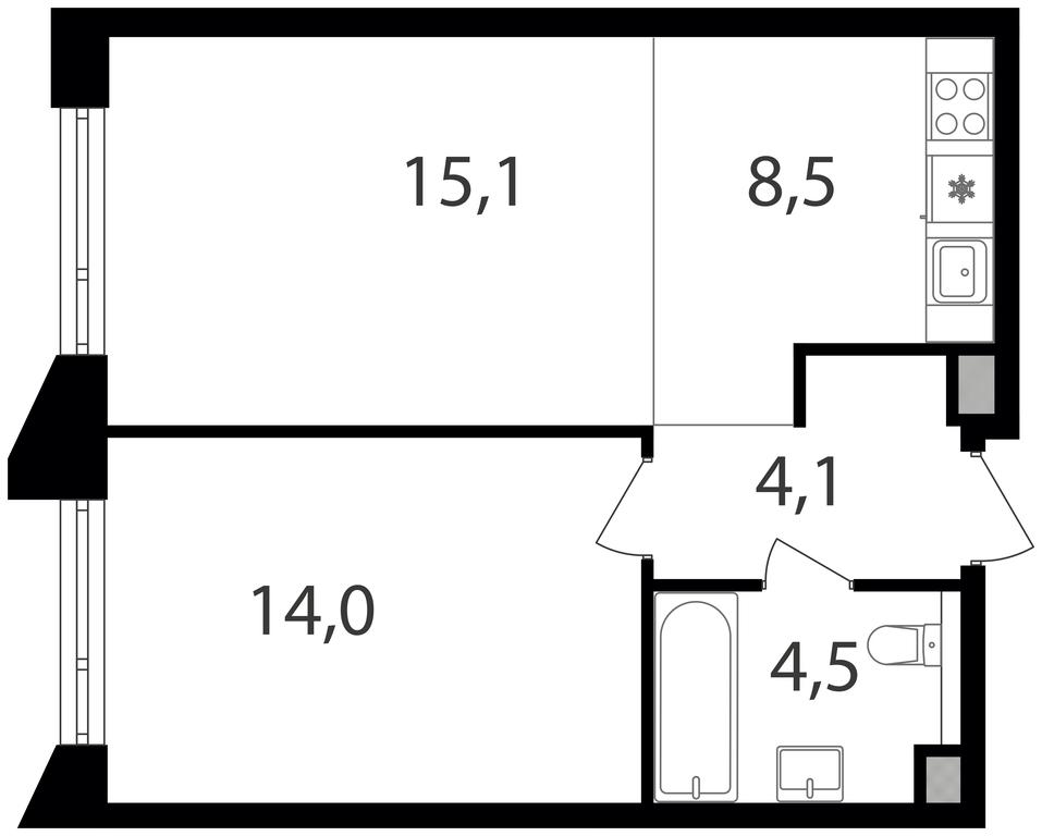 1-BD Apartment Sale, 46.2 sq. m. at Petrovskiy Park II, Stary Petrovsko-Razumovsky Drive, 1/23, Moscow, Russia #1 1-BD Apartment Sale, 46.2 sq. m. at Petrovskiy Park II, Stary Petrovsko-Razumovsky Drive, 1/23, Moscow, Russia #1