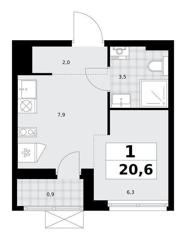 Apartment Sale, 20.6 sq. m. at Dzen-Kvartaly, ulitsa Aleksandry Monakhovoy, 2/3, Sosenskoye Settlement, Moscow, Russia #1 Apartment Sale, 20.6 sq. m. at Dzen-Kvartaly, ulitsa Aleksandry Monakhovoy, 2/3, Sosenskoye Settlement, Moscow, Russia #1