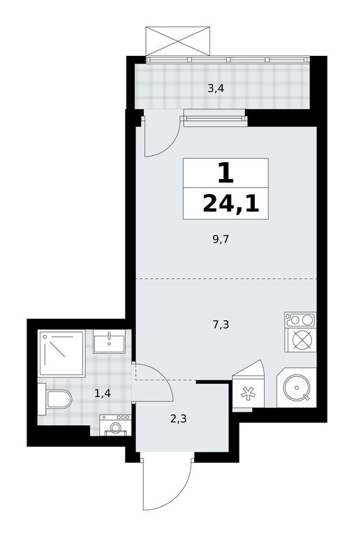 Apartment Sale, 24.1 sq. m. at Dzen-Kvartaly, ulitsa Aleksandry Monakhovoy, 2/3, Sosenskoye Settlement, Moscow, Russia #1 Apartment Sale, 24.1 sq. m. at Dzen-Kvartaly, ulitsa Aleksandry Monakhovoy, 2/3, Sosenskoye Settlement, Moscow, Russia #1