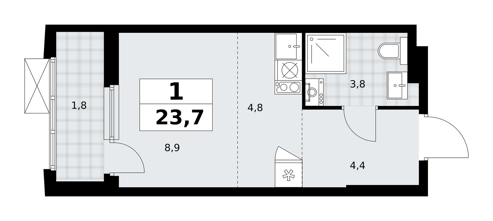 Apartment Sale, 23.7 sq. m. at Dzen-Kvartaly, ulitsa Aleksandry Monakhovoy, 2/3, Sosenskoye Settlement, Moscow, Russia #1 Apartment Sale, 23.7 sq. m. at Dzen-Kvartaly, ulitsa Aleksandry Monakhovoy, 2/3, Sosenskoye Settlement, Moscow, Russia #1