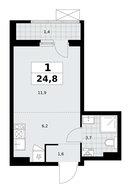 Apartment Sale, 24.8平方米 at Dzen-Kvartaly, ulitsa Aleksandry Monakhovoy, 2/3, Sosenskoye Settlement, Moscow, Russia #1 Apartment Sale, 24.8平方米 at Dzen-Kvartaly, ulitsa Aleksandry Monakhovoy, 2/3, Sosenskoye Settlement, Moscow, Russia #1