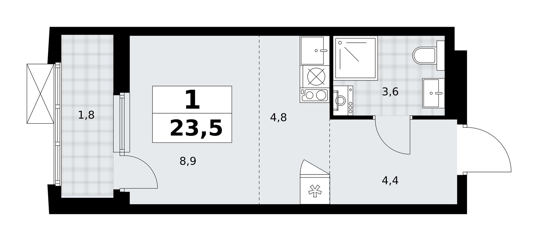 Apartment Sale, 23.5 sq. m. at Dzen-Kvartaly, ulitsa Aleksandry Monakhovoy, 2/3, Sosenskoye Settlement, Moscow, Russia #1 Apartment Sale, 23.5 sq. m. at Dzen-Kvartaly, ulitsa Aleksandry Monakhovoy, 2/3, Sosenskoye Settlement, Moscow, Russia #1