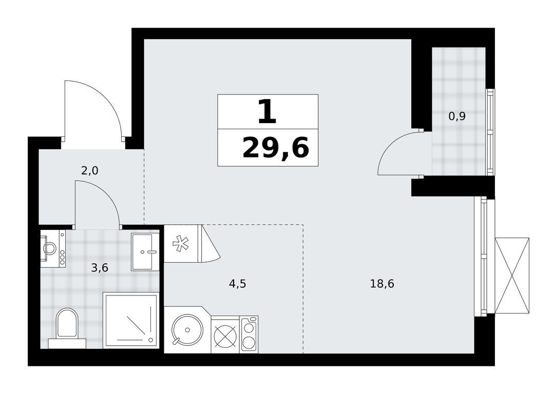 Apartment Sale, 29.6平方米 at Dzen-Kvartaly, ulitsa Aleksandry Monakhovoy, 2/3, Sosenskoye Settlement, Moscow, Russia #1 Apartment Sale, 29.6平方米 at Dzen-Kvartaly, ulitsa Aleksandry Monakhovoy, 2/3, Sosenskoye Settlement, Moscow, Russia #1