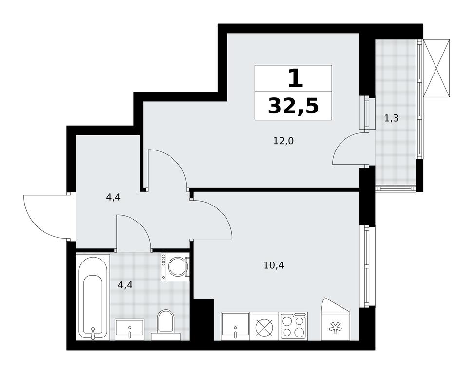 Apartment Sale, 32.5 sq. m. at Dzen-Kvartaly, ulitsa Aleksandry Monakhovoy, 2/3, Sosenskoye Settlement, Moscow, Russia #1 Apartment Sale, 32.5 sq. m. at Dzen-Kvartaly, ulitsa Aleksandry Monakhovoy, 2/3, Sosenskoye Settlement, Moscow, Russia #1