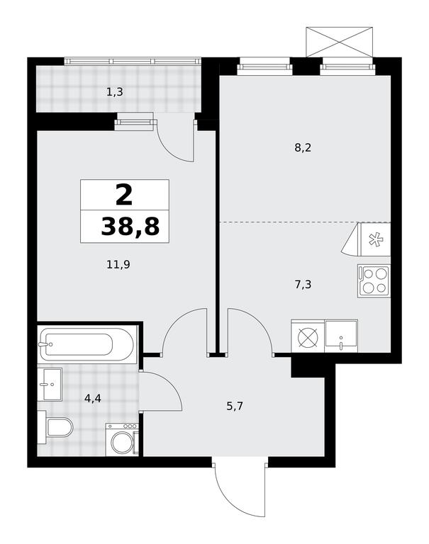 1-BD Apartment Sale, 38.8平方米 at Dzen-Kvartaly, ulitsa Aleksandry Monakhovoy, 2/3, Sosenskoye Settlement, Moscow, Russia #1 1-BD Apartment Sale, 38.8平方米 at Dzen-Kvartaly, ulitsa Aleksandry Monakhovoy, 2/3, Sosenskoye Settlement, Moscow, Russia #1