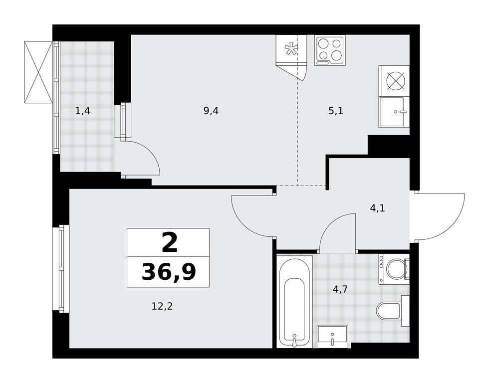 1-BD Apartment Sale, 36.9 sq. m. at Dzen-Kvartaly, ulitsa Aleksandry Monakhovoy, 2/3, Sosenskoye Settlement, Moscow, Russia #1 1-BD Apartment Sale, 36.9 sq. m. at Dzen-Kvartaly, ulitsa Aleksandry Monakhovoy, 2/3, Sosenskoye Settlement, Moscow, Russia #1