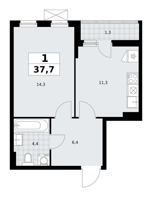 Apartment Sale, 37.7平方米 at Dzen-Kvartaly, ulitsa Aleksandry Monakhovoy, 2/3, Sosenskoye Settlement, Moscow, Russia #1 Apartment Sale, 37.7平方米 at Dzen-Kvartaly, ulitsa Aleksandry Monakhovoy, 2/3, Sosenskoye Settlement, Moscow, Russia #1