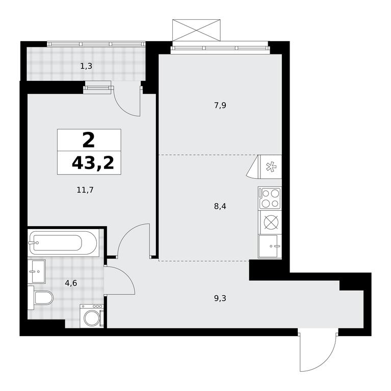 1-BD Apartment Sale, 43.2平方米 at Dzen-Kvartaly, ulitsa Aleksandry Monakhovoy, 2/3, Sosenskoye Settlement, Moscow, Russia #1 1-BD Apartment Sale, 43.2平方米 at Dzen-Kvartaly, ulitsa Aleksandry Monakhovoy, 2/3, Sosenskoye Settlement, Moscow, Russia #1