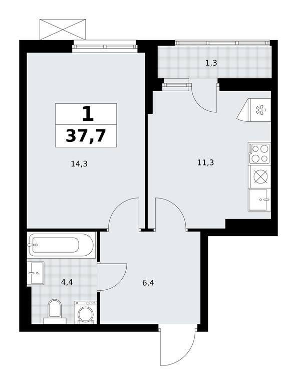 Apartment Sale, 37.7平方米 at Dzen-Kvartaly, ulitsa Aleksandry Monakhovoy, 2/3, Sosenskoye Settlement, Moscow, Russia #1 Apartment Sale, 37.7平方米 at Dzen-Kvartaly, ulitsa Aleksandry Monakhovoy, 2/3, Sosenskoye Settlement, Moscow, Russia #1