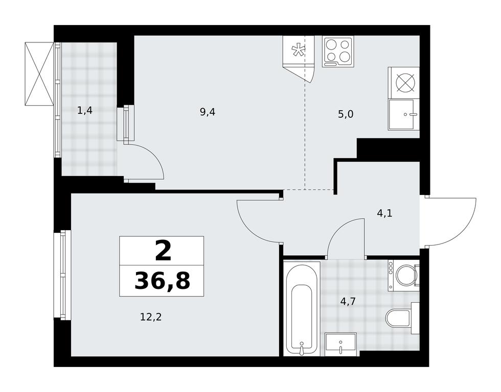 1-BD Apartment Sale, 36.8平方米 at Dzen-Kvartaly, ulitsa Aleksandry Monakhovoy, 2/3, Sosenskoye Settlement, Moscow, Russia #1 1-BD Apartment Sale, 36.8平方米 at Dzen-Kvartaly, ulitsa Aleksandry Monakhovoy, 2/3, Sosenskoye Settlement, Moscow, Russia #1