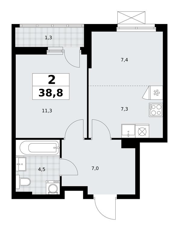 1-BD Apartment Sale, 38.8平方米 at Dzen-Kvartaly, ulitsa Aleksandry Monakhovoy, 2/3, Sosenskoye Settlement, Moscow, Russia #1 1-BD Apartment Sale, 38.8平方米 at Dzen-Kvartaly, ulitsa Aleksandry Monakhovoy, 2/3, Sosenskoye Settlement, Moscow, Russia #1