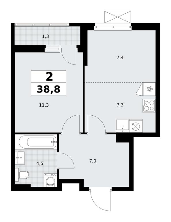 1-BD Apartment Sale, 38.8 sq. m. at Dzen-Kvartaly, ulitsa Aleksandry Monakhovoy, 2/3, Sosenskoye Settlement, Moscow, Russia #1 1-BD Apartment Sale, 38.8 sq. m. at Dzen-Kvartaly, ulitsa Aleksandry Monakhovoy, 2/3, Sosenskoye Settlement, Moscow, Russia #1