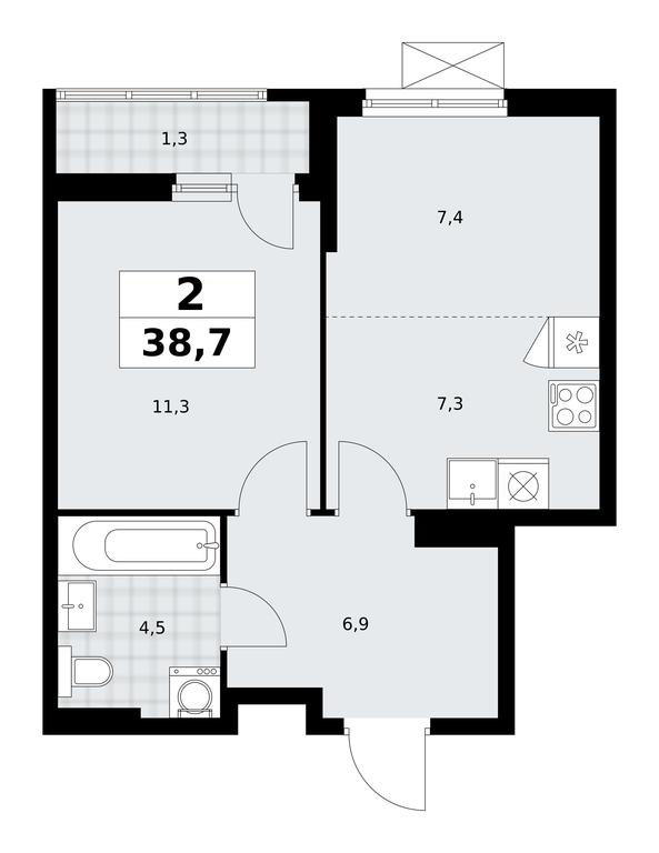 1-BD Apartment Sale, 38.7平方米 at Dzen-Kvartaly, ulitsa Aleksandry Monakhovoy, 2/3, Sosenskoye Settlement, Moscow, Russia #1 1-BD Apartment Sale, 38.7平方米 at Dzen-Kvartaly, ulitsa Aleksandry Monakhovoy, 2/3, Sosenskoye Settlement, Moscow, Russia #1